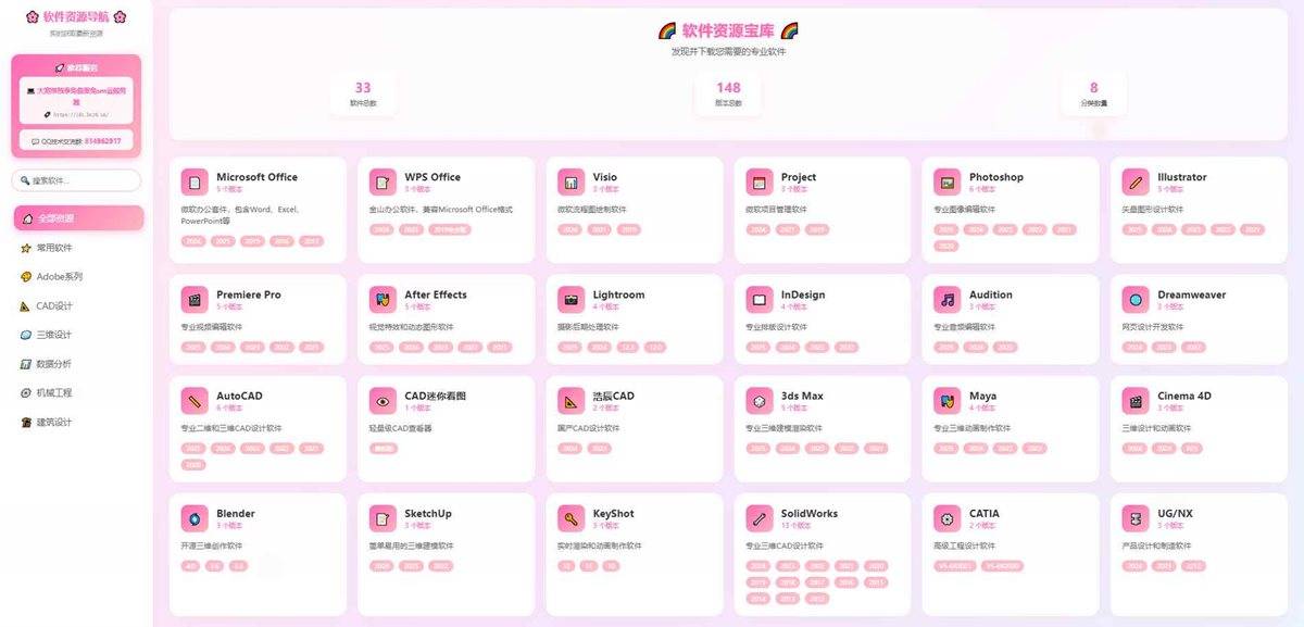 软件资源导航站HTML源码